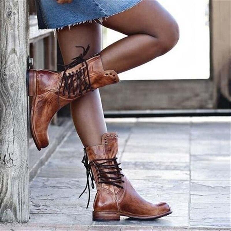 Thea | Leather boots with laces