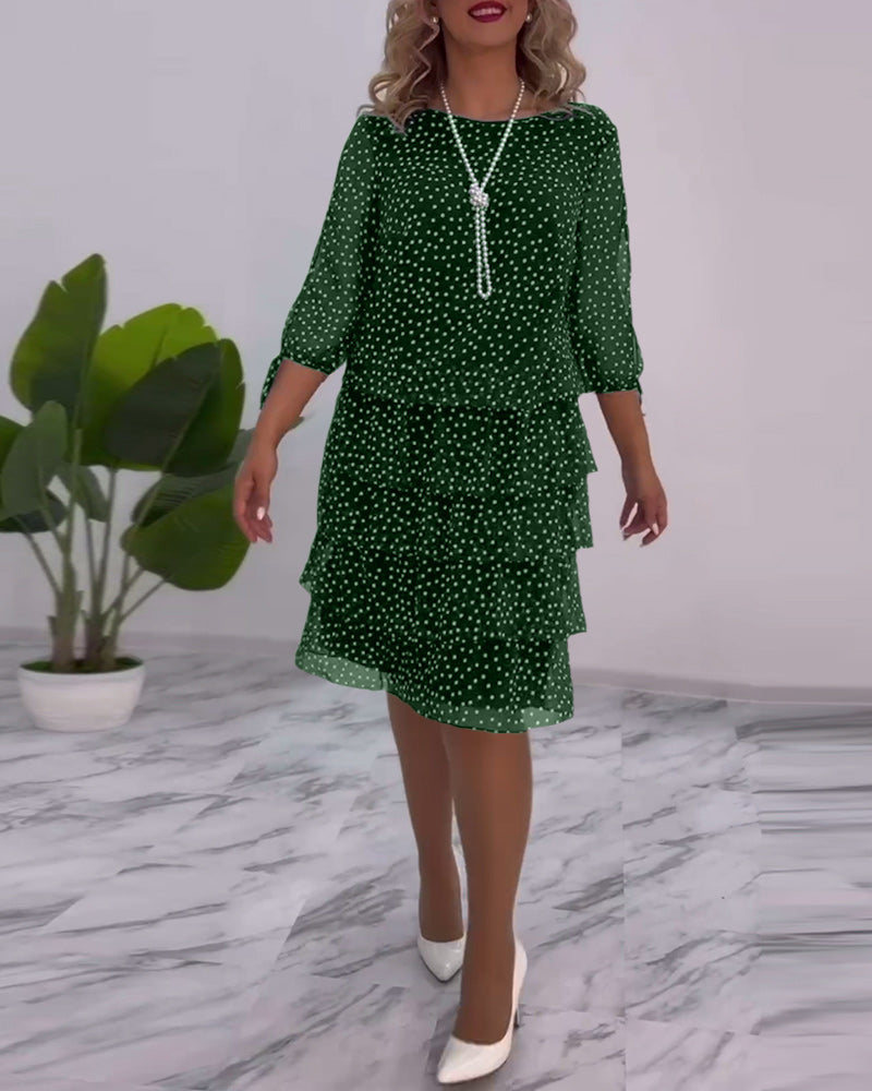 Jessica | Festive Layered Dots Dress