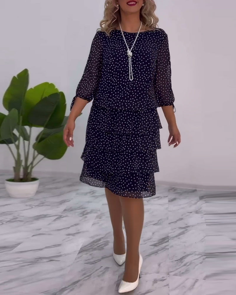 Jessica | Festive Layered Dots Dress