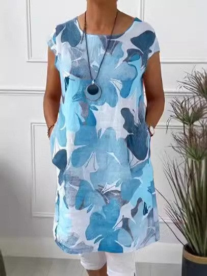 Courtney | Light dress with butterfly print