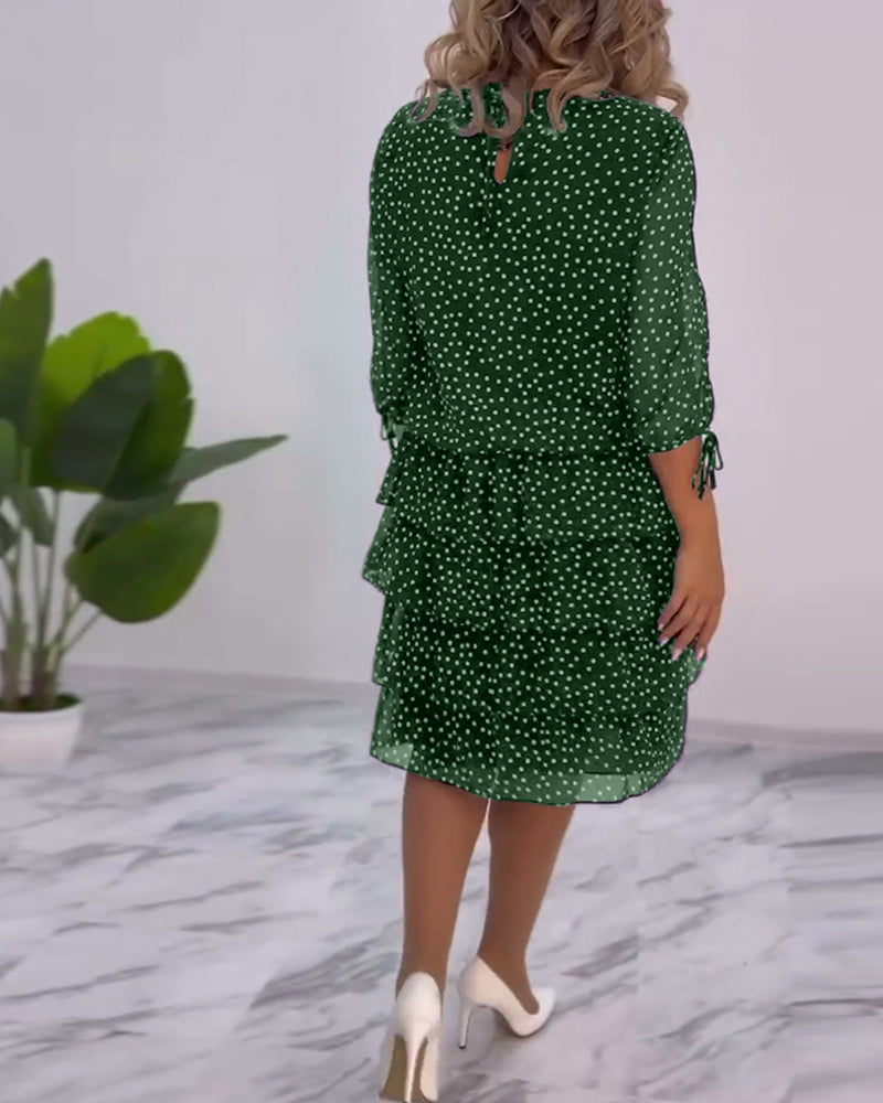Jessica | Festive Layered Dots Dress
