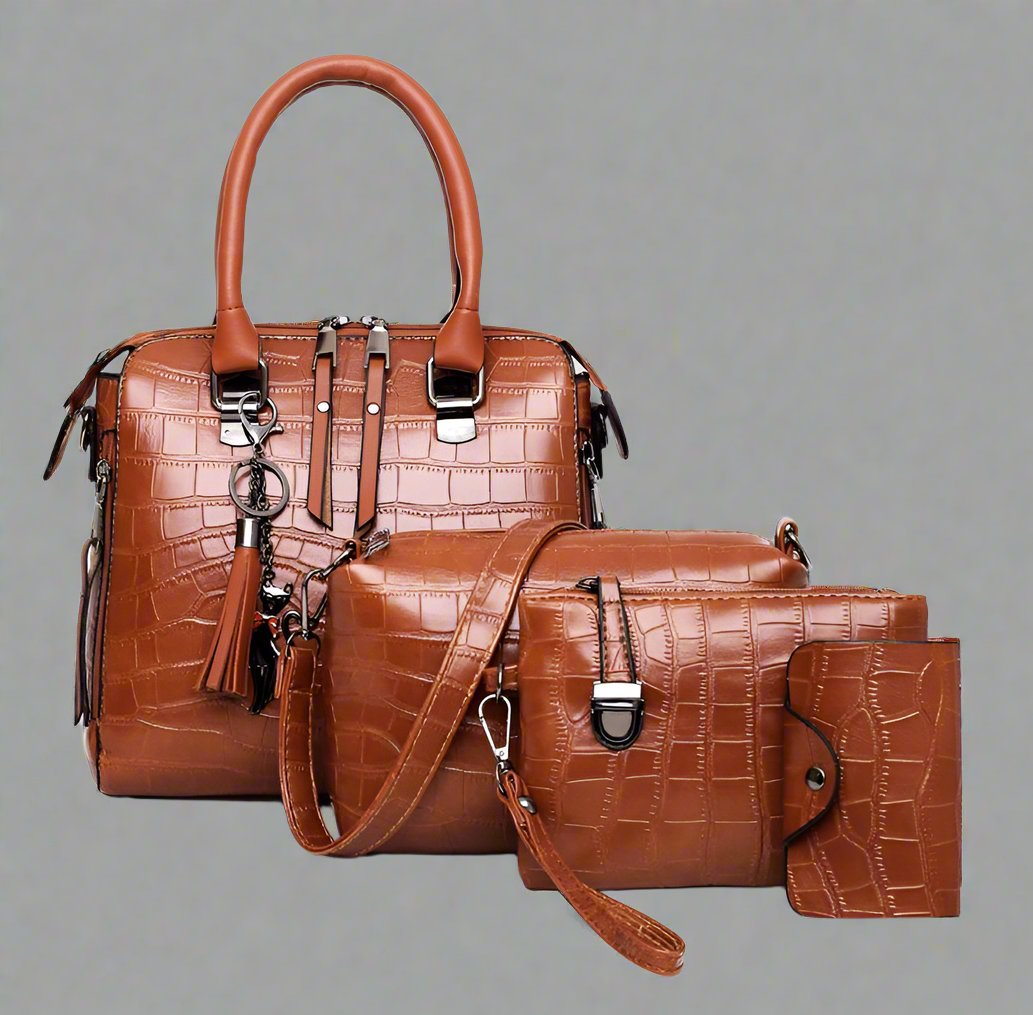 Kimberly | 4-piece modern leather bag set