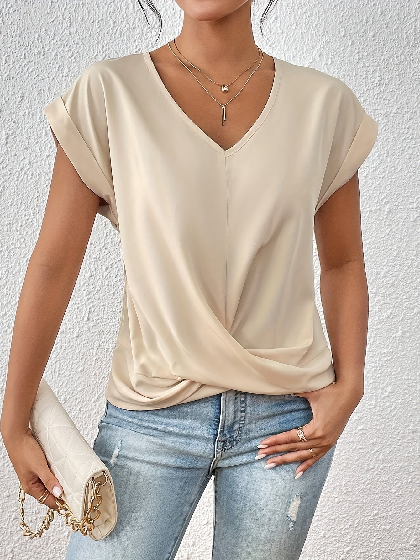 Athena | Casual Heart-Neck T-Shirt