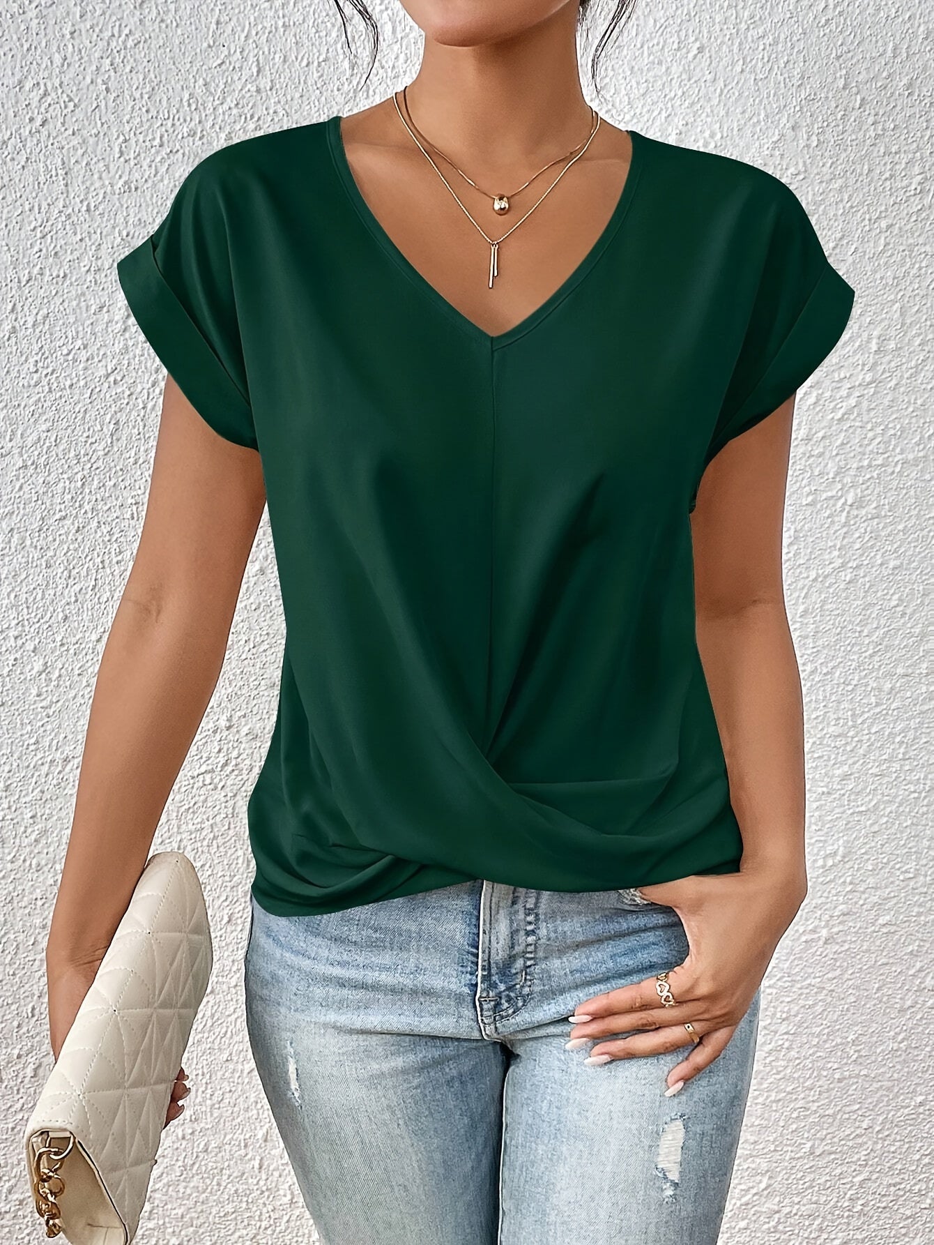 Athena | Casual Heart-Neck T-Shirt