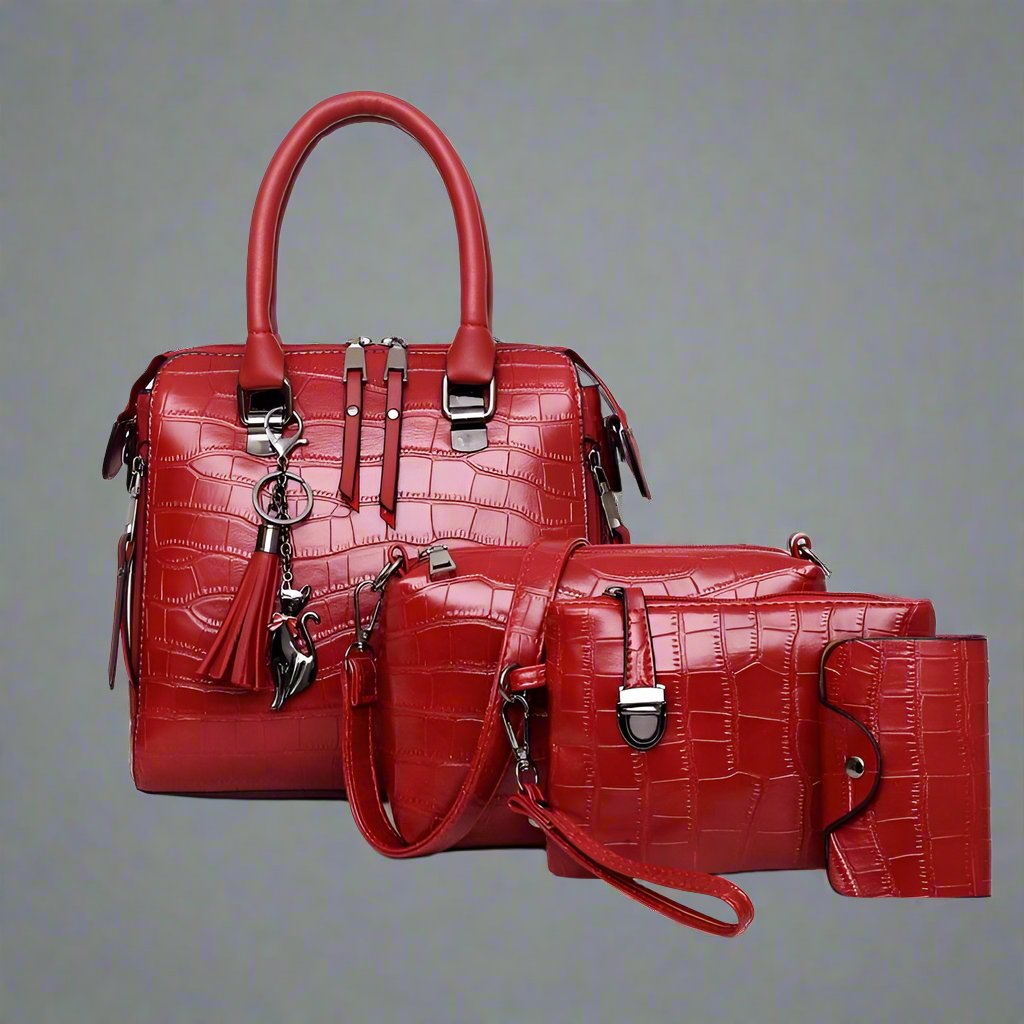 Kimberly | 4-piece modern leather bag set