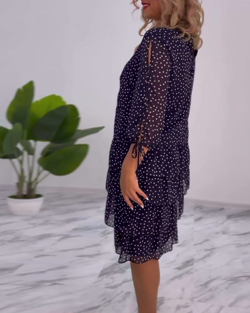Jessica | Festive Layered Dots Dress