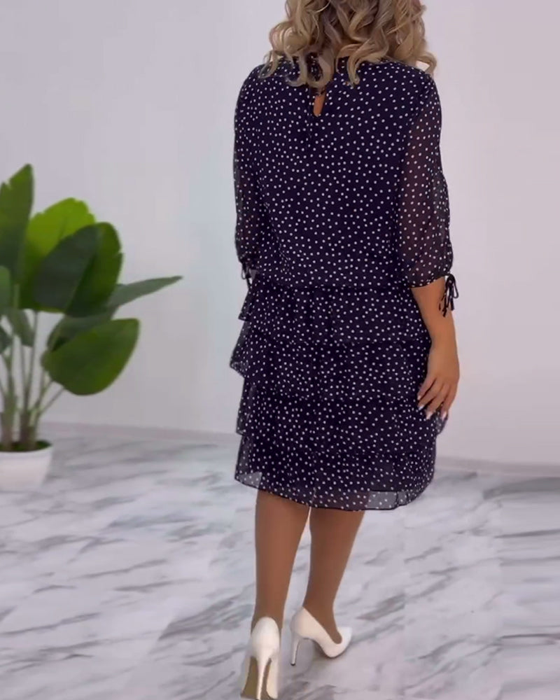 Jessica | Festive Layered Dots Dress
