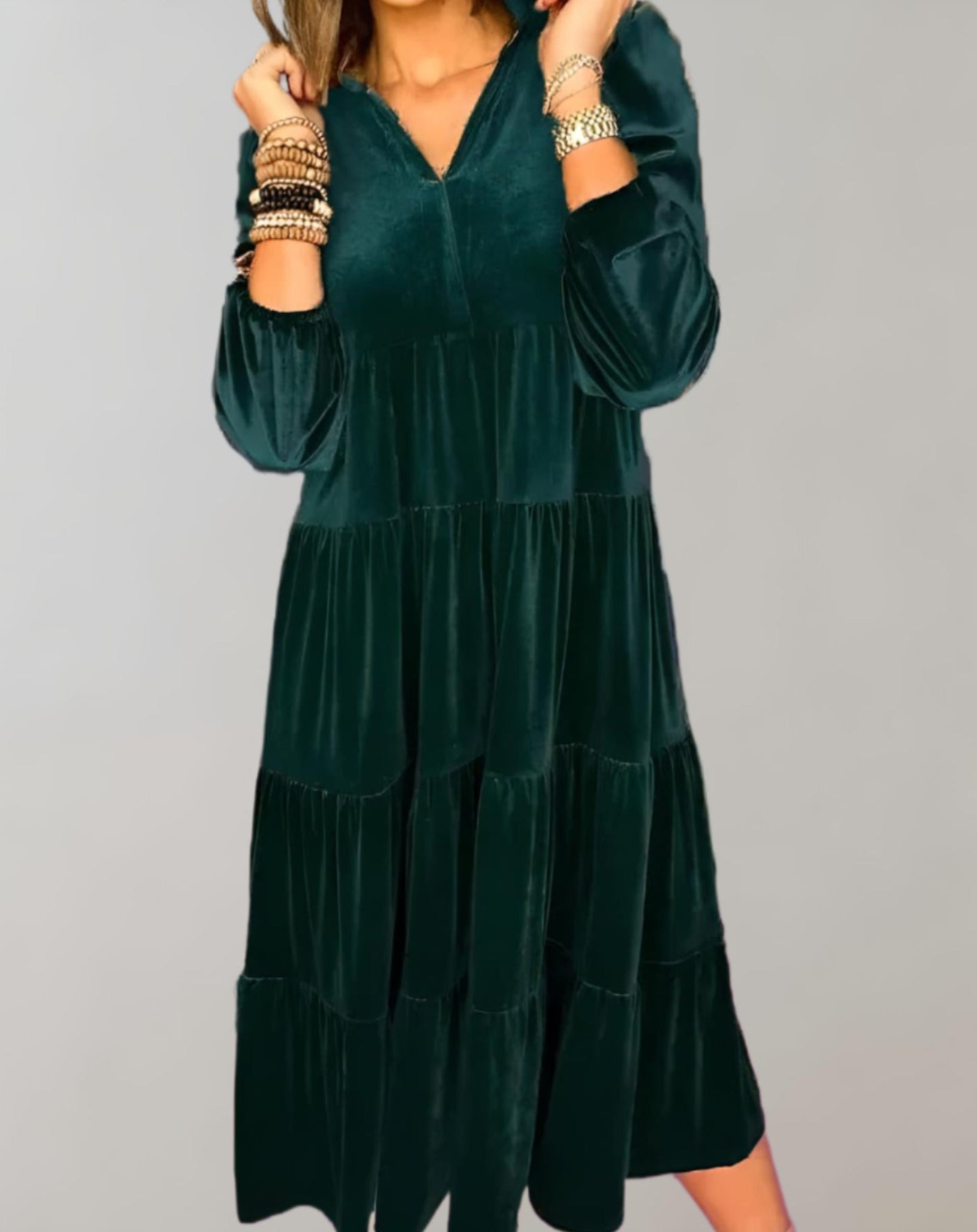 Jasmine | Loose-fitting velvet dress