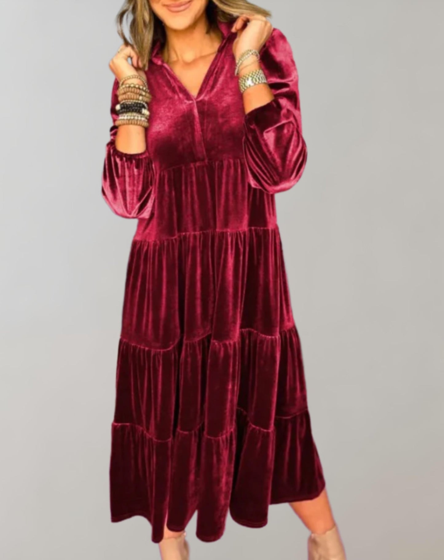 Jasmine | Loose-fitting velvet dress