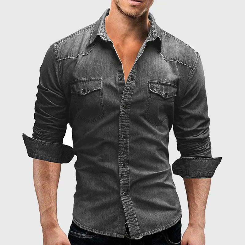 Evan | Stylish denim blouse