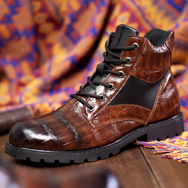Paul | Leather Croco Boots