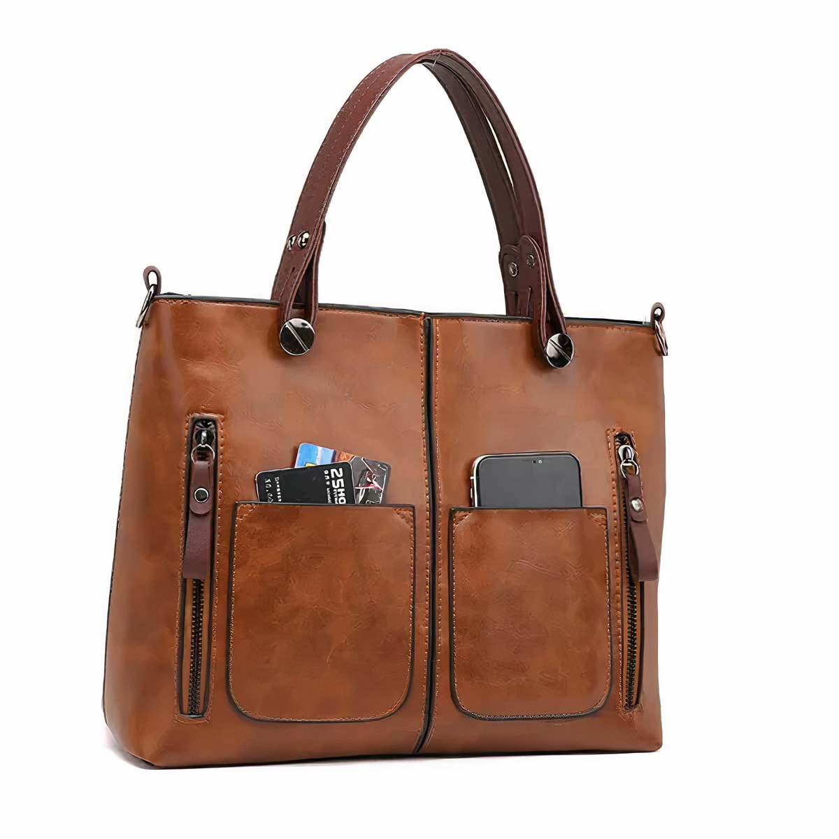Leah | Leather shoulder bag in vintage style