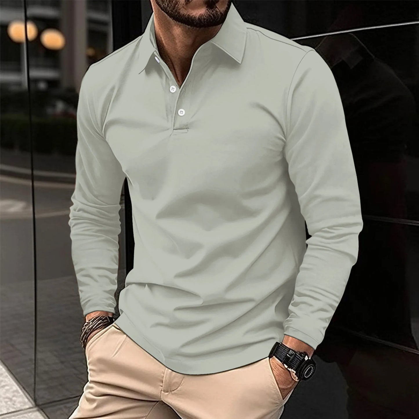 Bernard | Classic long-sleeved polo shirt