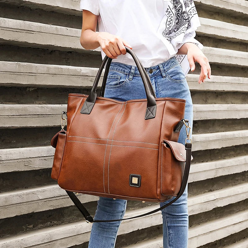 Mia | Large leather tote bag