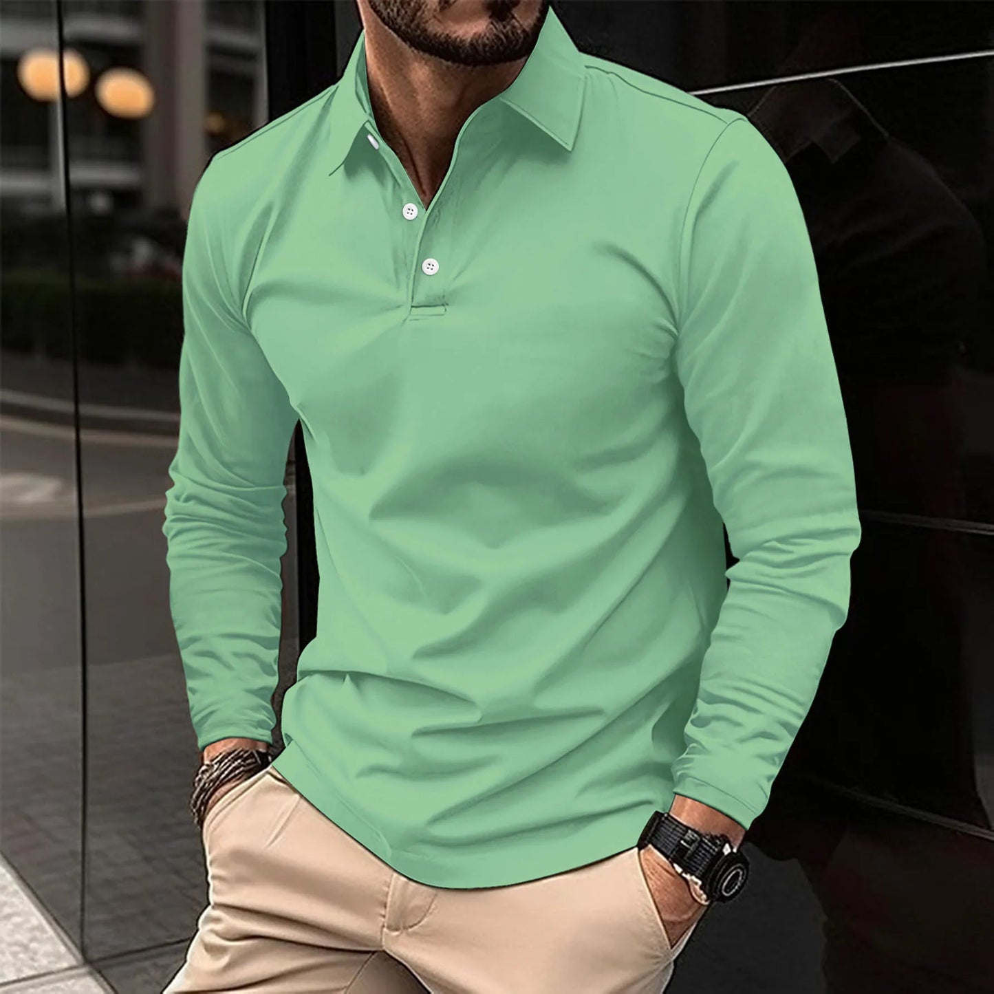 Bernard | Classic long-sleeved polo shirt