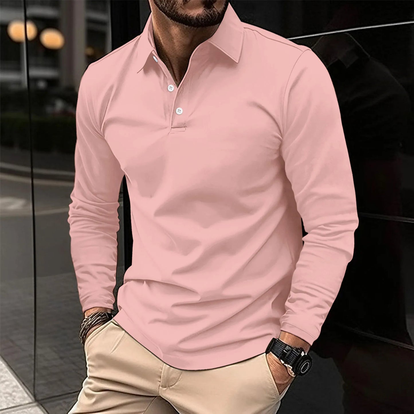 Bernard | Classic long-sleeved polo shirt