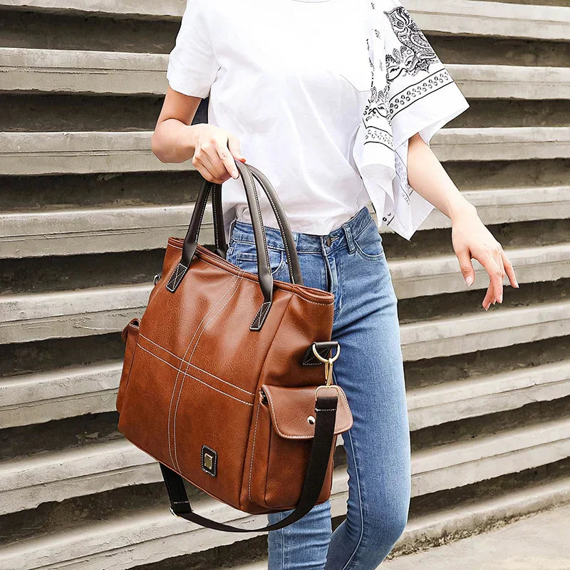 Mia | Large leather tote bag