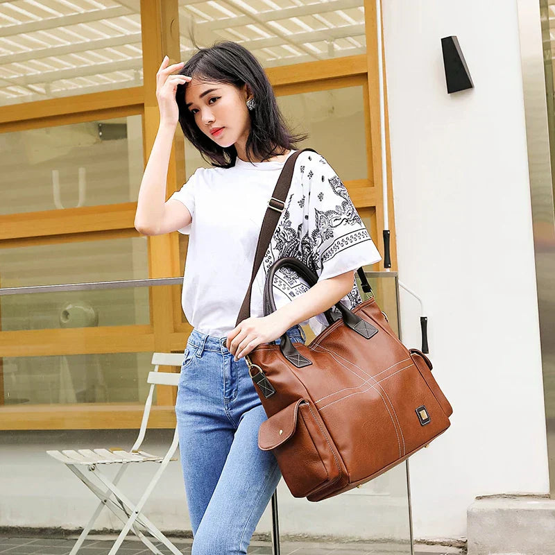 Mia | Large leather tote bag
