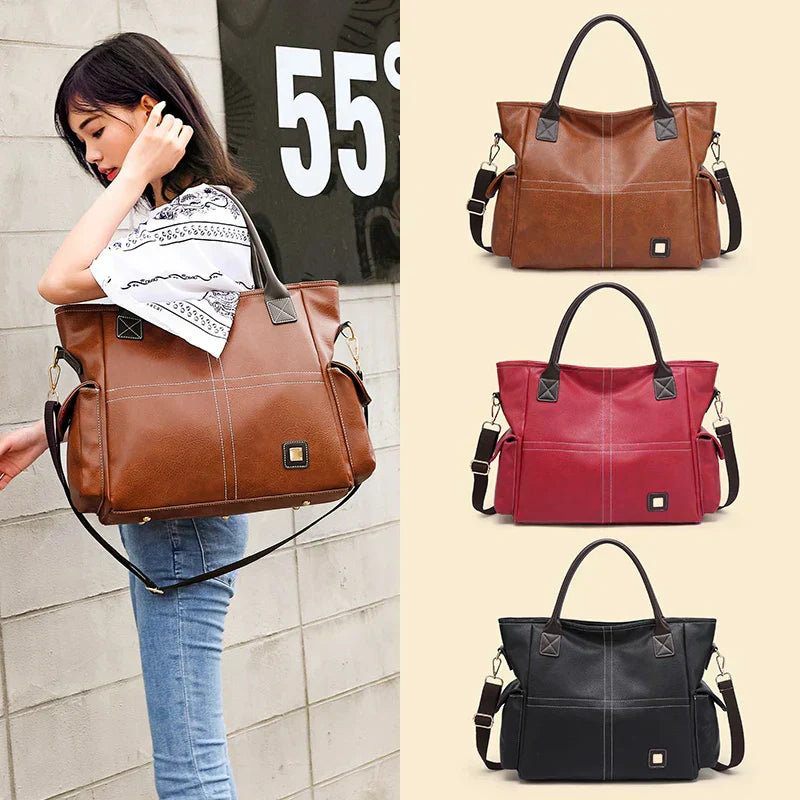 Mia | Large leather tote bag