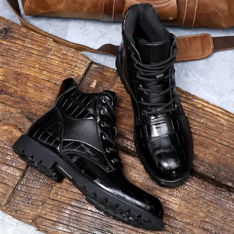 Paul | Leather Croco Boots