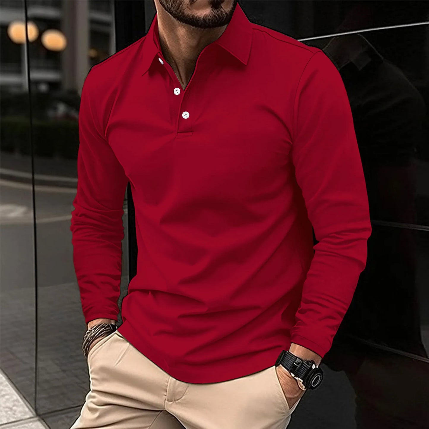 Bernard | Classic long-sleeved polo shirt