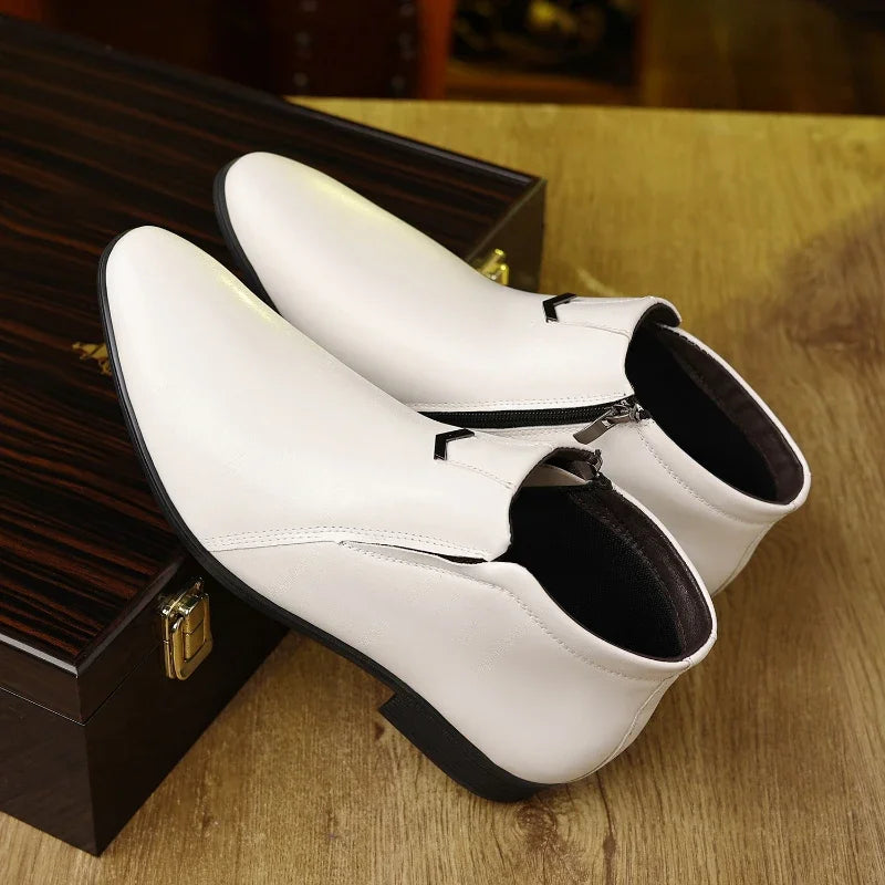Oscar | Chic Leather Boots with Zipper