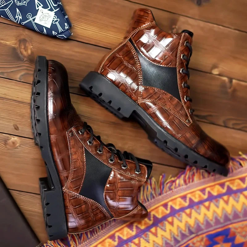 Paul | Leather Croco Boots