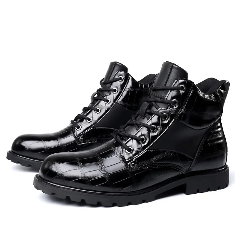 Paul | Leather Croco Boots