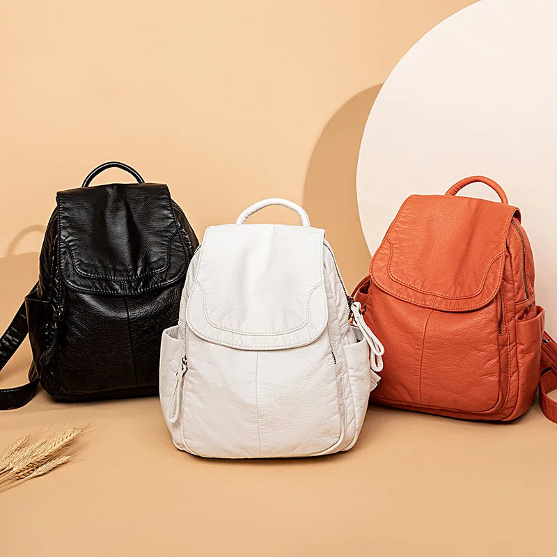 Matilda | Backpack in washed leather