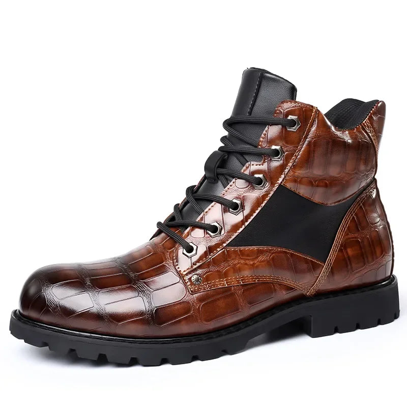 Paul | Leather Croco Boots