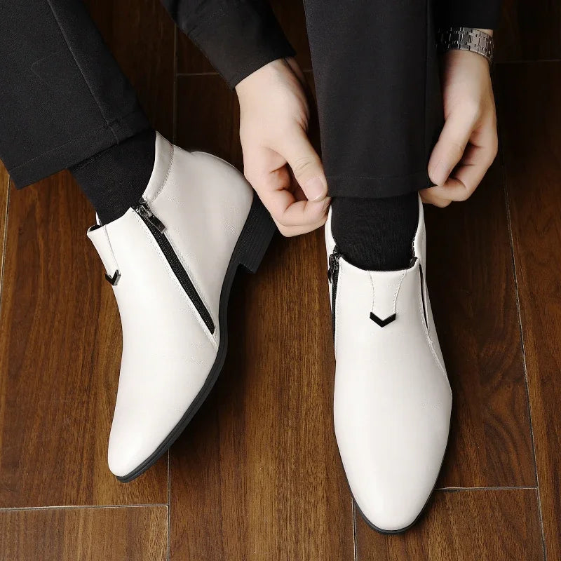 Oscar | Chic Leather Boots with Zipper