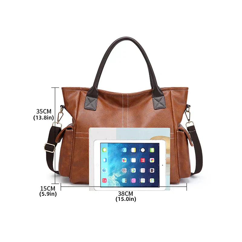 Mia | Large leather tote bag