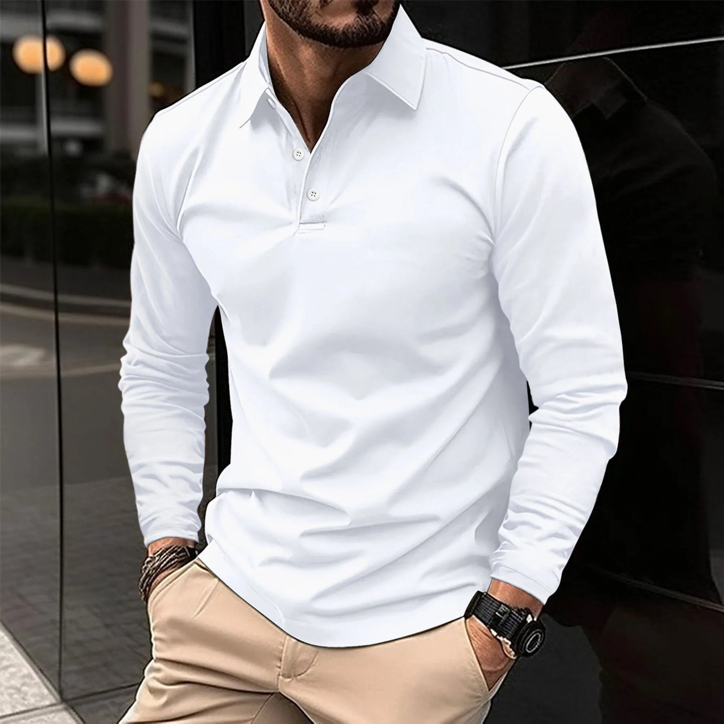 Bernard | Classic long-sleeved polo shirt