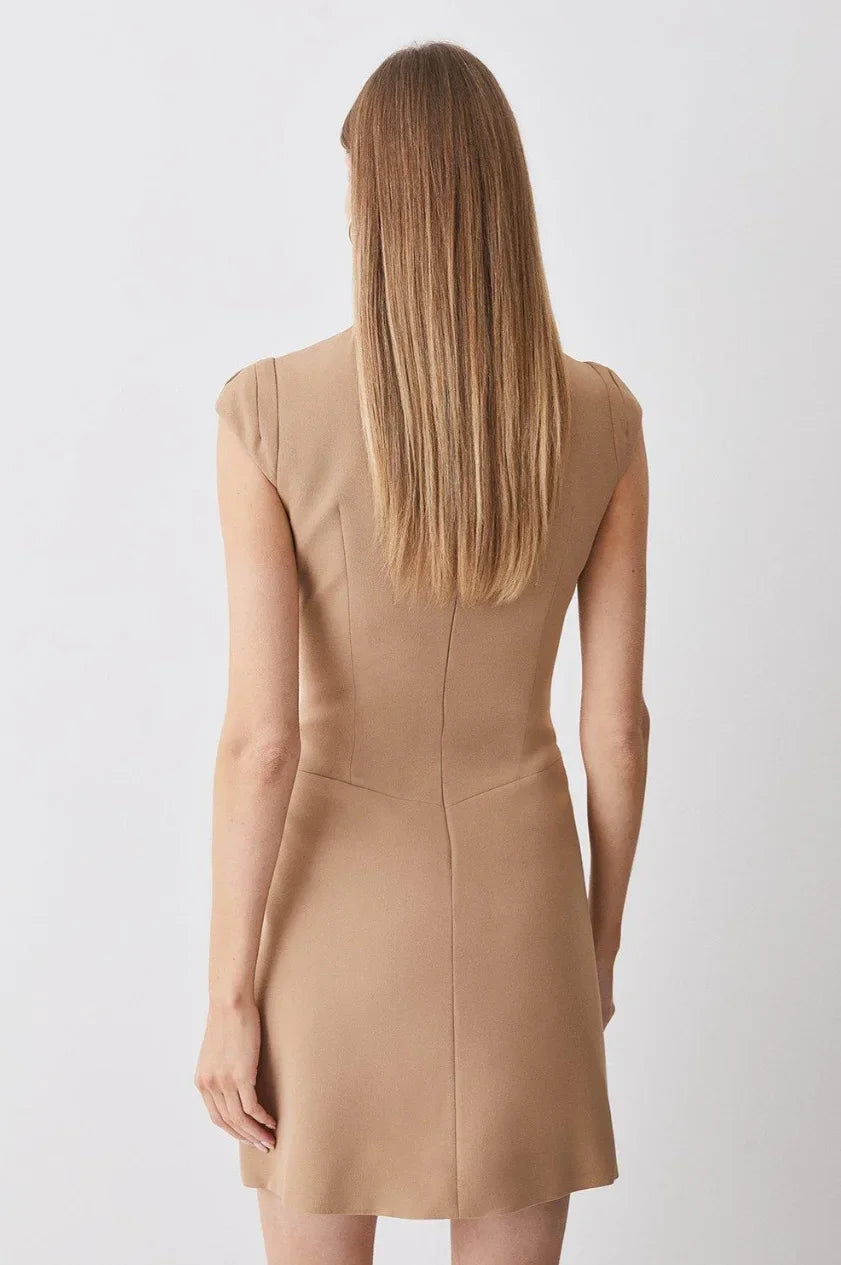 Stella | High-neck pleated mini dress