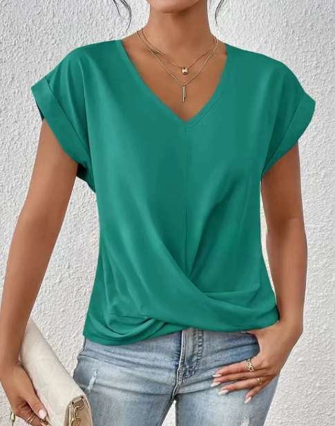 Athena | Casual Heart-Neck T-Shirt