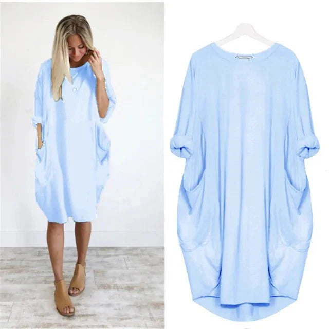 Davina | Women's Dress with Pockets (1+1 Free)