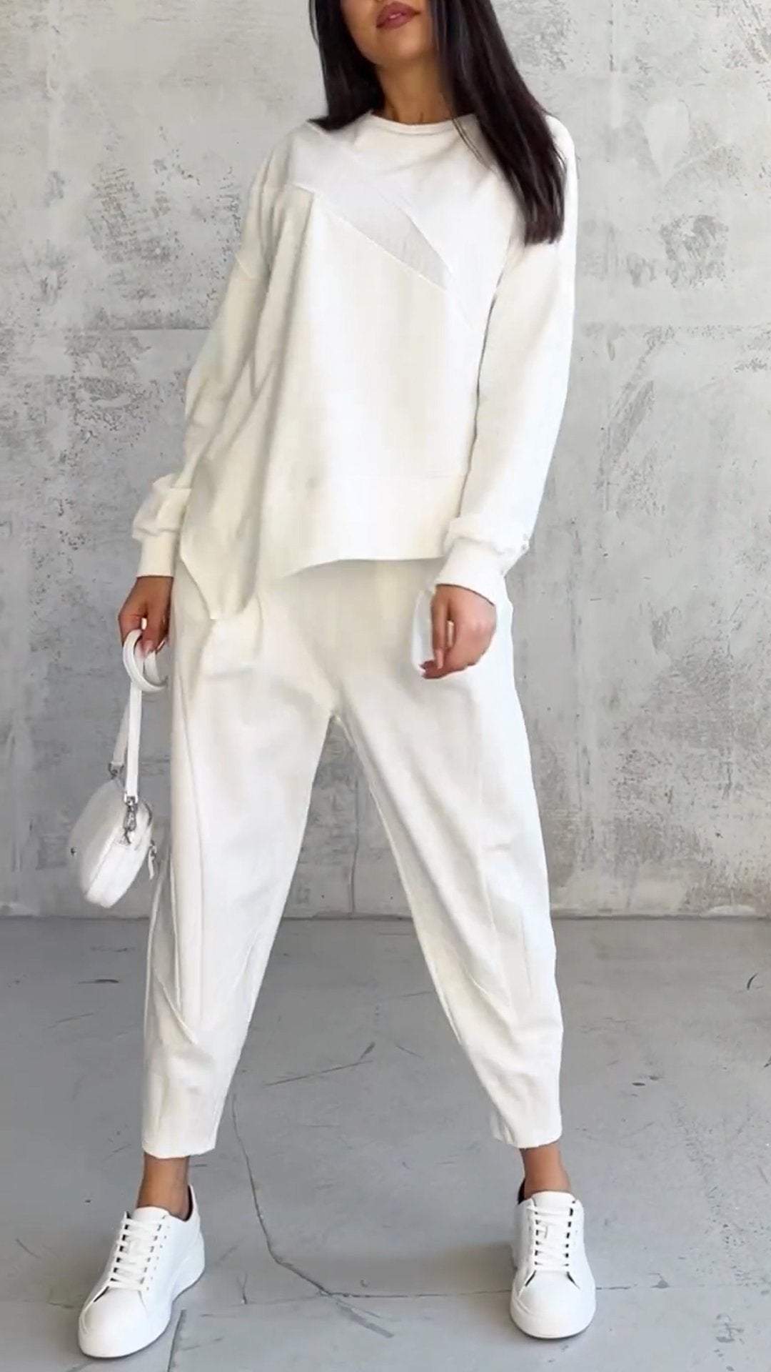 Naomi | Two-piece set with round neckline and long sleeves