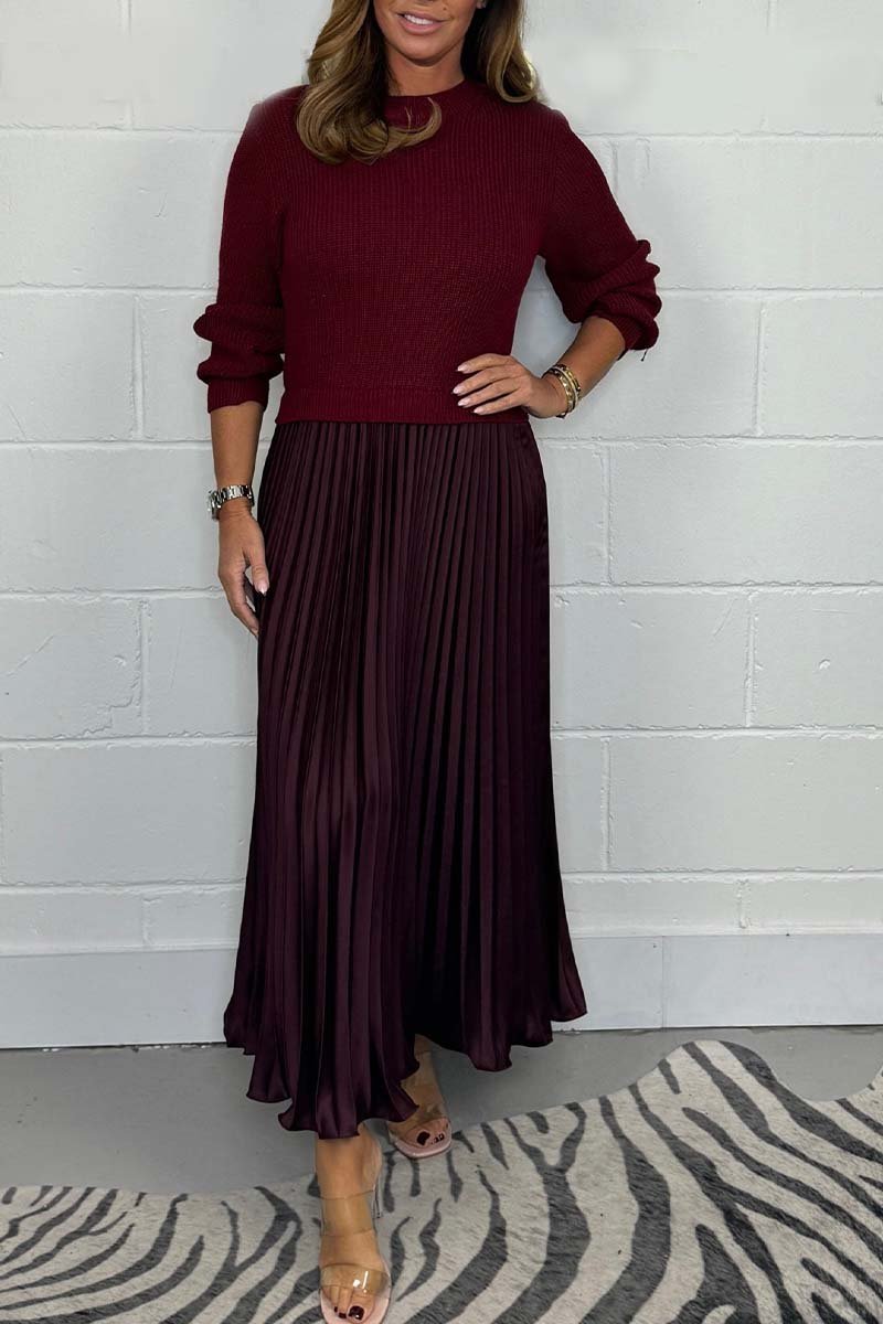 Ella | Unique winter dress with skirt detail