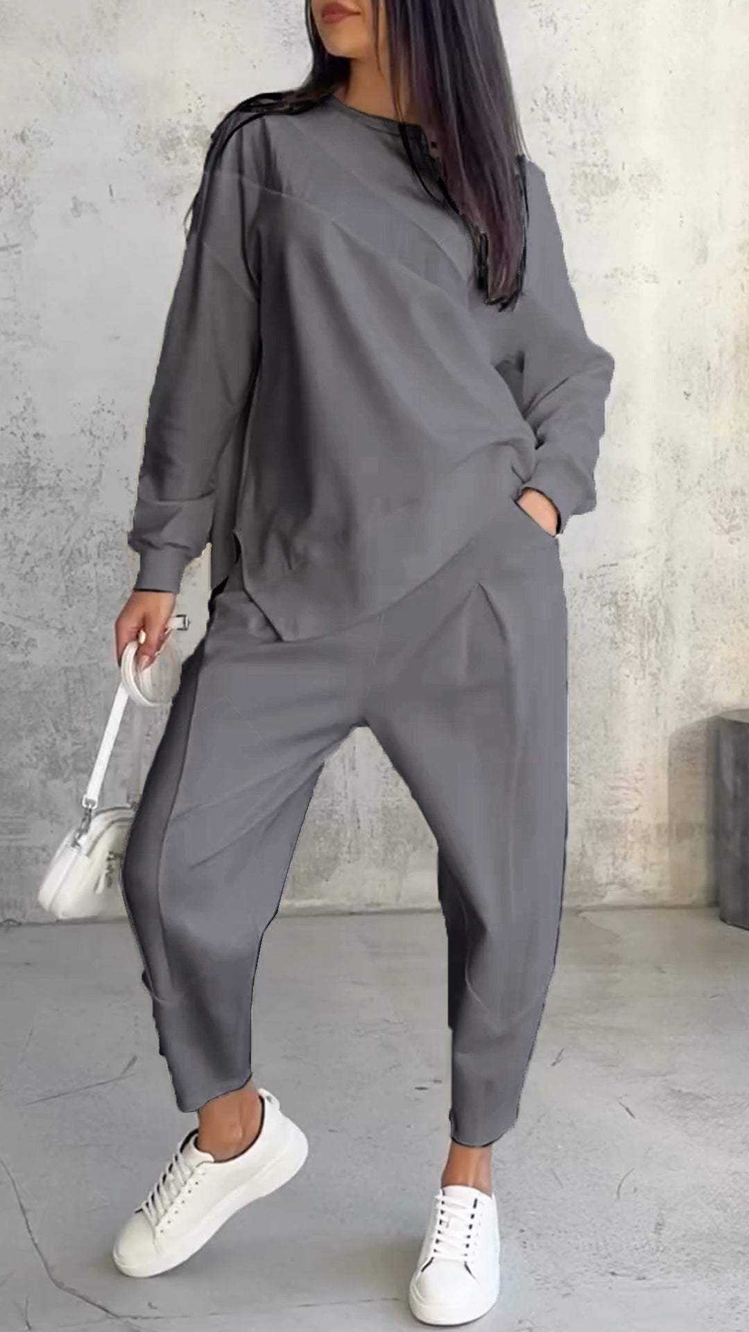 Naomi | Two-piece set with round neckline and long sleeves