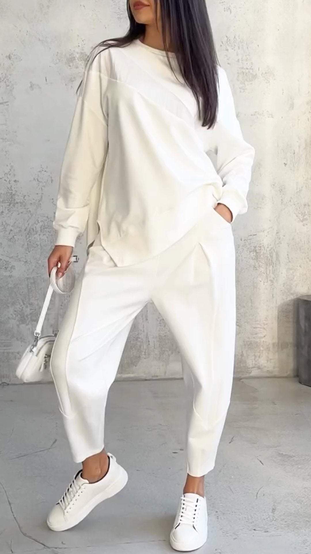 Naomi | Two-piece set with round neckline and long sleeves