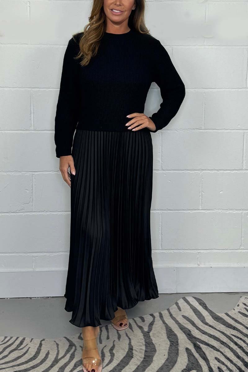 Ella | Unique winter dress with skirt detail