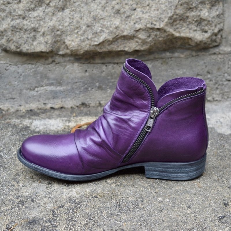 Zoe | Orthopaedic leather boots with zip closure