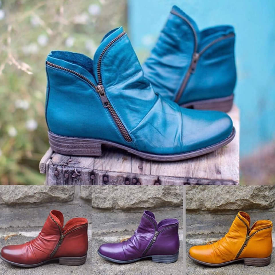 Zoe | Orthopaedic leather boots with zip closure