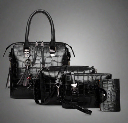 Kimberly | 4-piece modern leather bag set