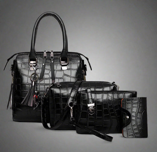Kimberly | 4-piece modern leather bag set