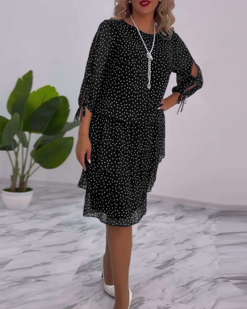 Jessica | Festive Layered Dots Dress