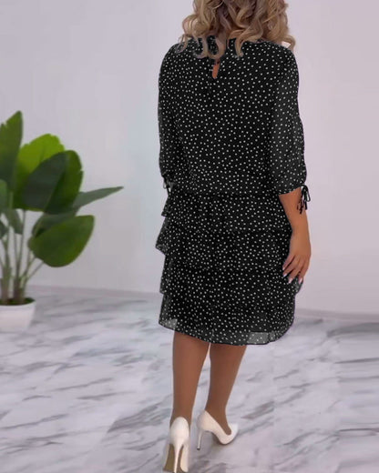 Jessica | Festive Layered Dots Dress