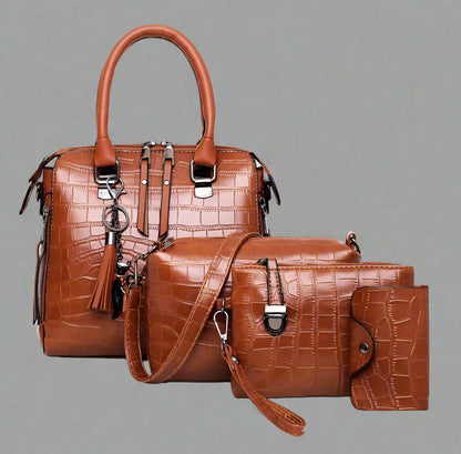 Kimberly | 4-piece modern leather bag set