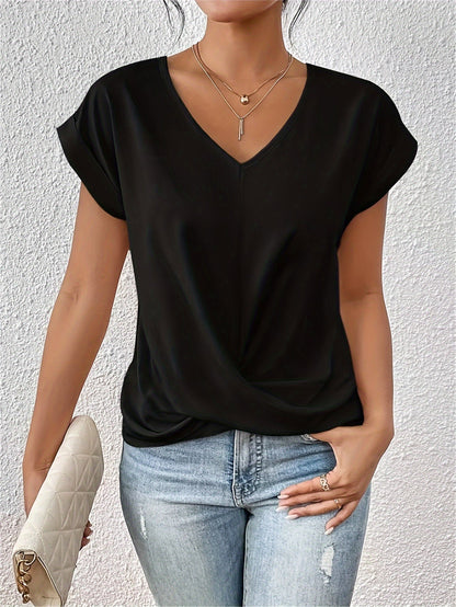 Athena | Casual Heart-Neck T-Shirt