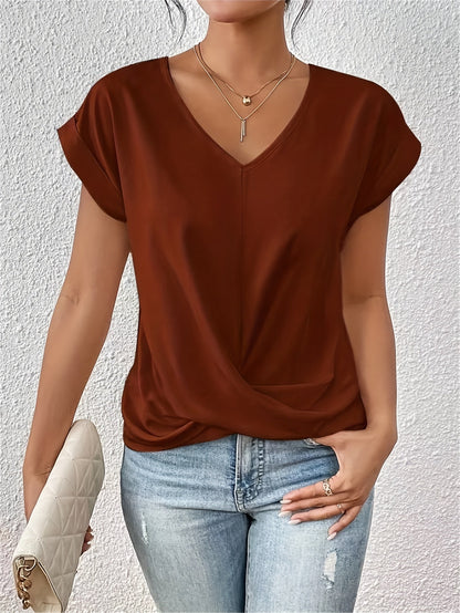 Athena | Casual Heart-Neck T-Shirt